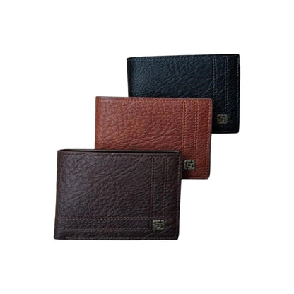 Classic Bifold Wallet – Available in Black, Tan, and Dark Brown