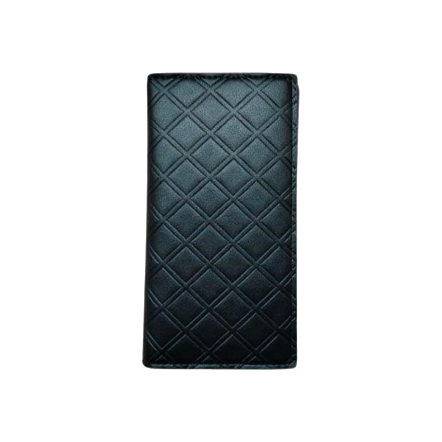Luxury Diamond-Quilt Leather Wallet – Premium Long Edition