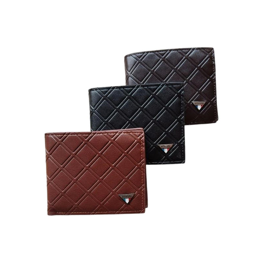 Men's Premium Genuine Leather Wallet – Textured Slim Bifold (3 Colors)