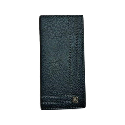 Textured Long Wallet – Black & Brown