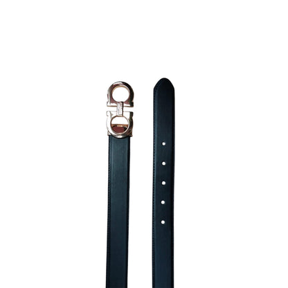 Elegant Ferragamo-Inspired Leather Belts – Signature Gancini Buckle Collection