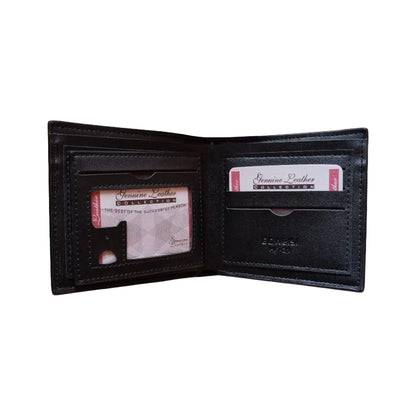 Men's Classic Bifold Leather Wallet – Set of 3 (Black, Brown, Tan)