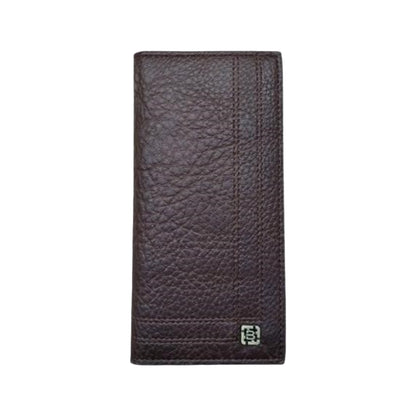 Textured Long Wallet – Black & Brown