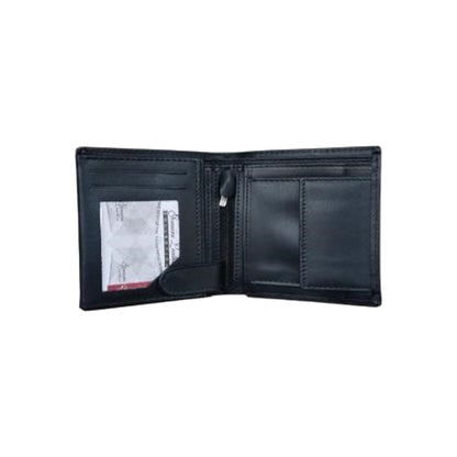 Classic Trifold Leather Wallet – Black & Brown