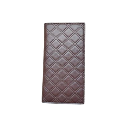 Luxury Diamond-Quilt Leather Wallet – Premium Long Edition