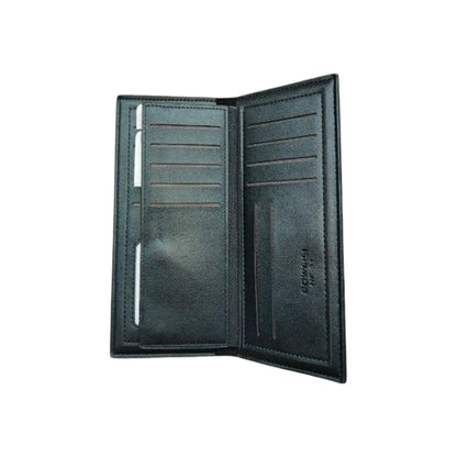 Textured Long Wallet – Black & Brown