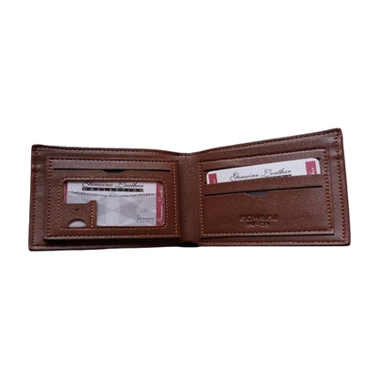 Men's Classic Bifold Leather Wallet – Set of 3 (Black, Brown, Tan)