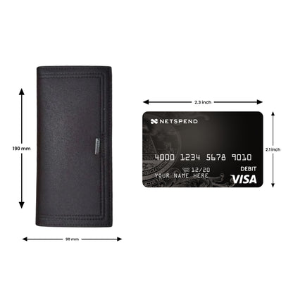 Elegant Long Wallet for Men – Black & Brown