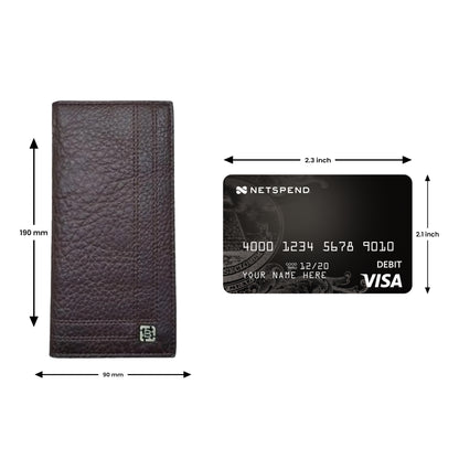 Textured Long Wallet – Black & Brown
