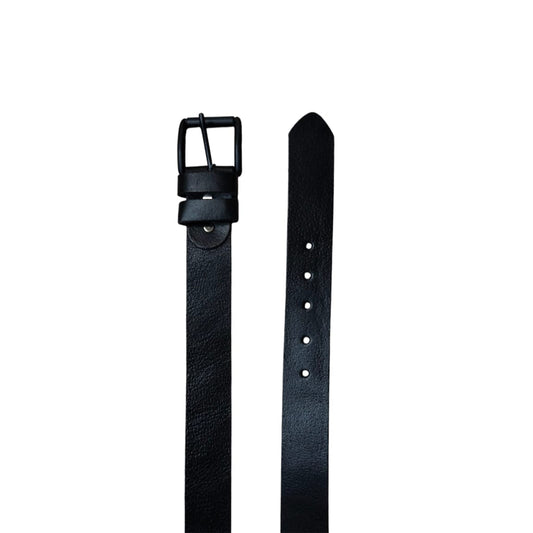 Classic Buffalo Leather Belt – Midnight Black