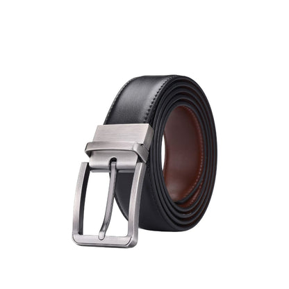 Men’s Reversible Genuine Leather Belt – Black & Brown | Two-in-One Classic Formal Belt